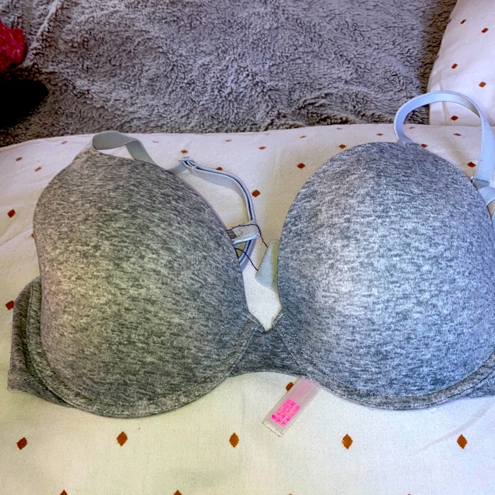 Pink Victoria Secret Bra Grey tshirt bra size 36c